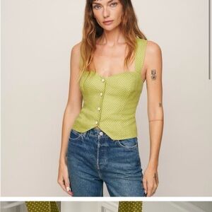 Reformation - Kimberly Linen Button Top 12 - 100% Linen - NWT